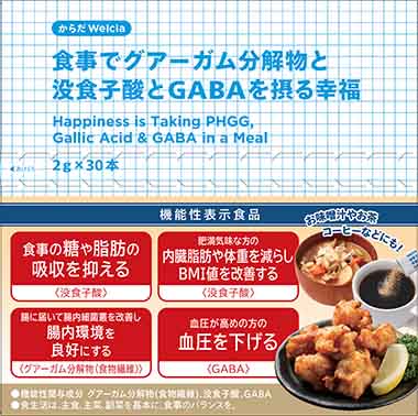 食事でグアーガム分解物と没食子酸とGABA(ギャバ)を摂る幸福